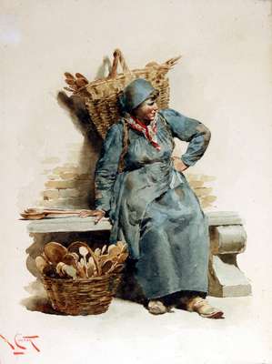 La venditrice di mestoli - De Courten Angelo